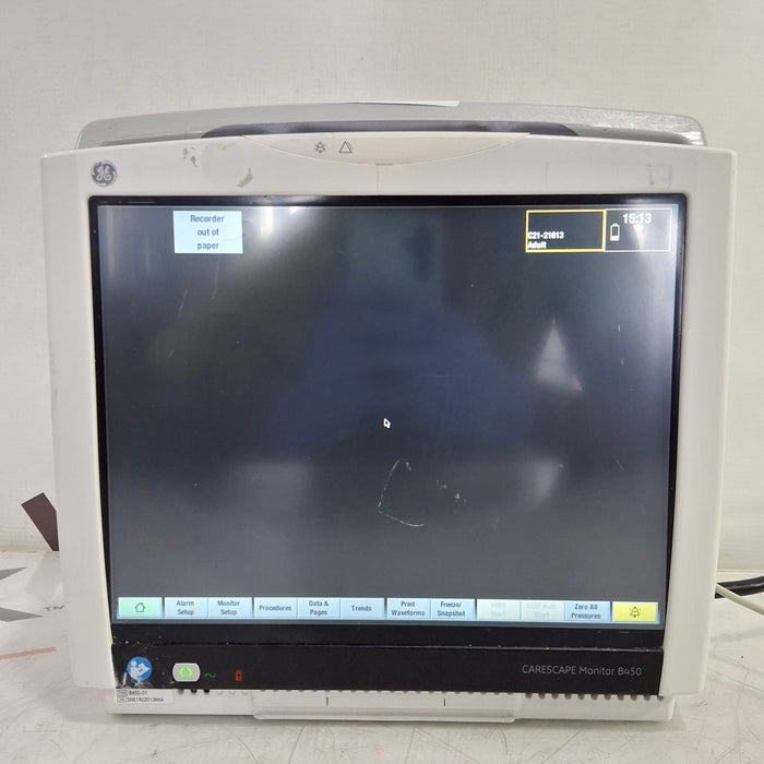 GE Healthcare Carescape B450 Critical Care Patient Monitor