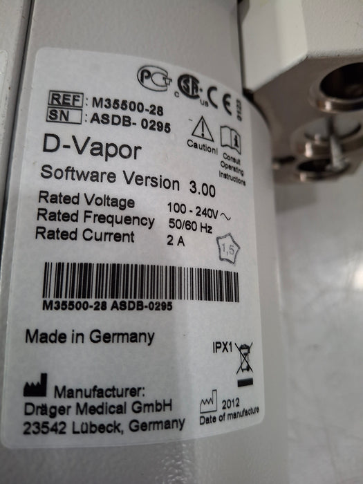 Draeger Medical D-Vapor Desflurane Vaporizer
