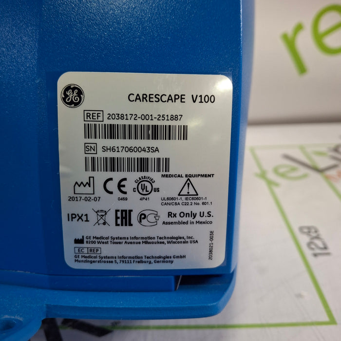 GE Healthcare Dinamap V100 - NIBP, SpO2, Temp Vital Signs Monitor