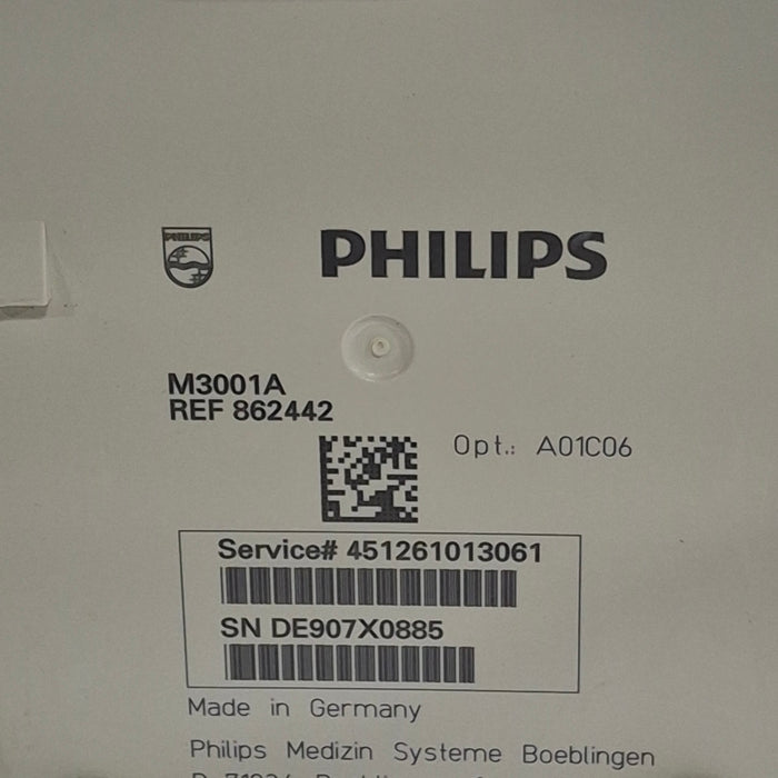 Philips M3001A-A01C06 Fast SpO2, NIBP, ECG, Temp, IBP MMS Module