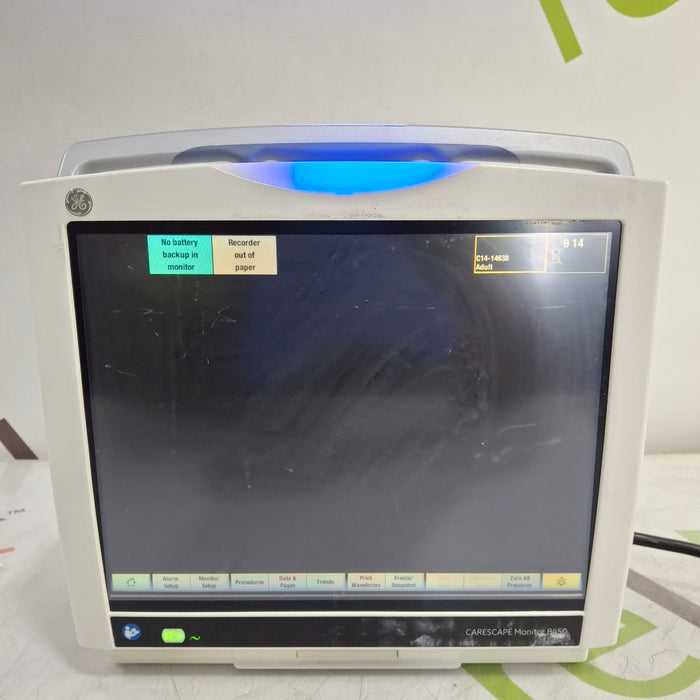 GE Healthcare Carescape B450 Critical Care Patient Monitor