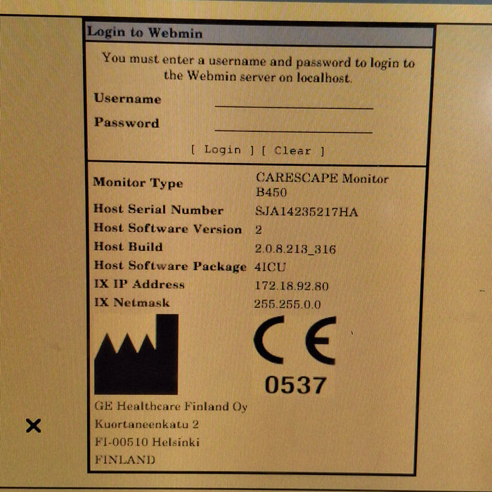 GE Healthcare Carescape B450 Critical Care Patient Monitor
