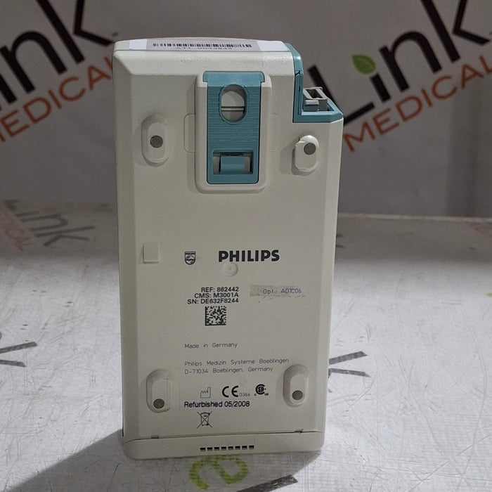 Philips M3001A-A01C06 Fast SpO2, NIBP, ECG, Temp, IBP MMS Module