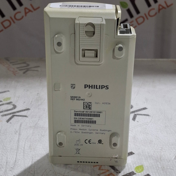Philips M3001A-A01C06 Fast SpO2, NIBP, ECG, Temp, IBP MMS Module