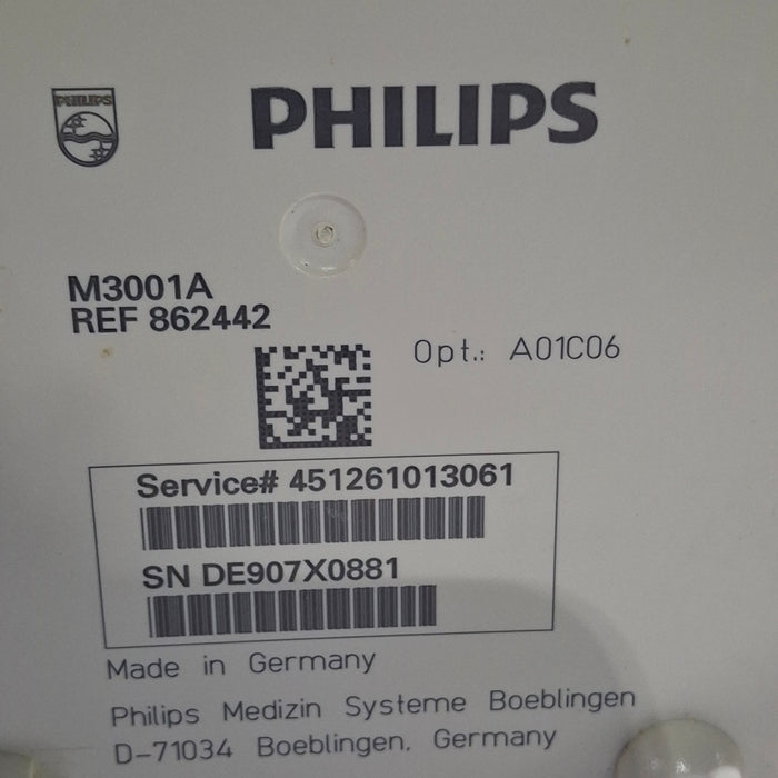 Philips M3001A-A01C06 Fast SpO2, NIBP, ECG, Temp, IBP MMS Module