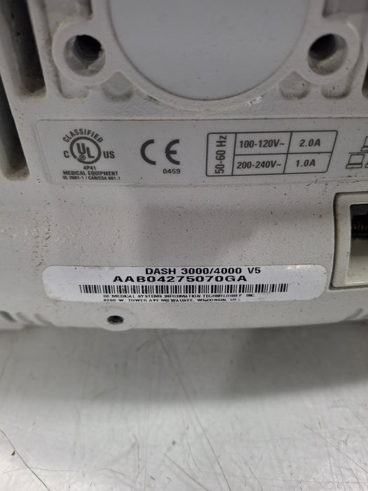GE Healthcare Dash 4000 - GE/Nellcor SpO2 Patient Monitor