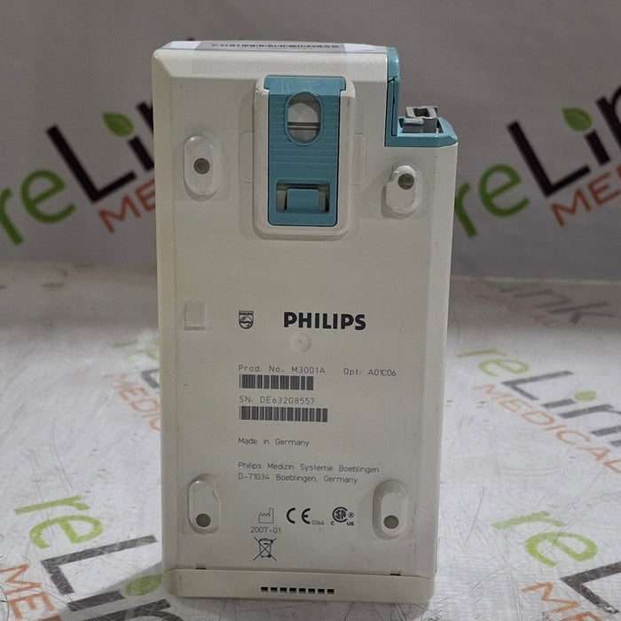 Philips M3001A-A01C06 Fast SpO2, NIBP, ECG, Temp, IBP MMS Module