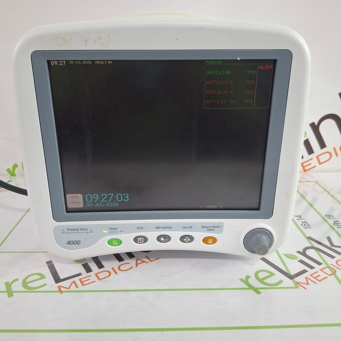 GE Healthcare Dash 4000 - GE/Nellcor SpO2 Patient Monitor