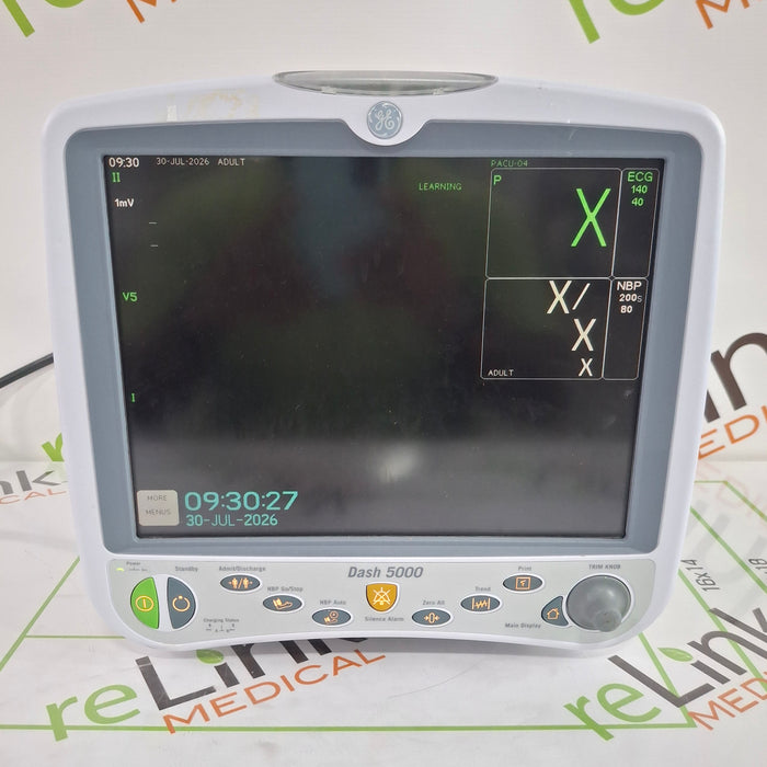 GE Healthcare Dash 5000 - GE/Nellcor SpO2 Patient Monitor