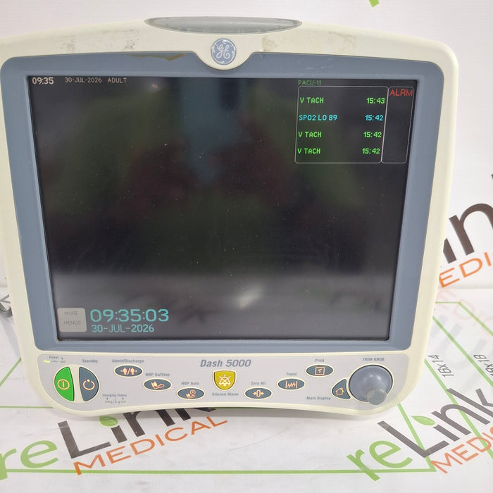 GE Healthcare Dash 5000 - GE/Nellcor SpO2 Patient Monitor