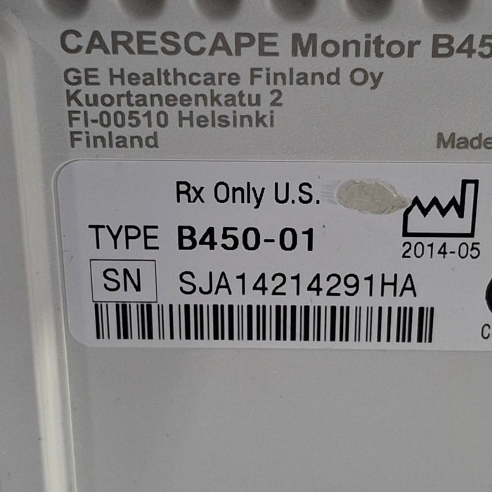 GE Healthcare Carescape B450 Critical Care Patient Monitor