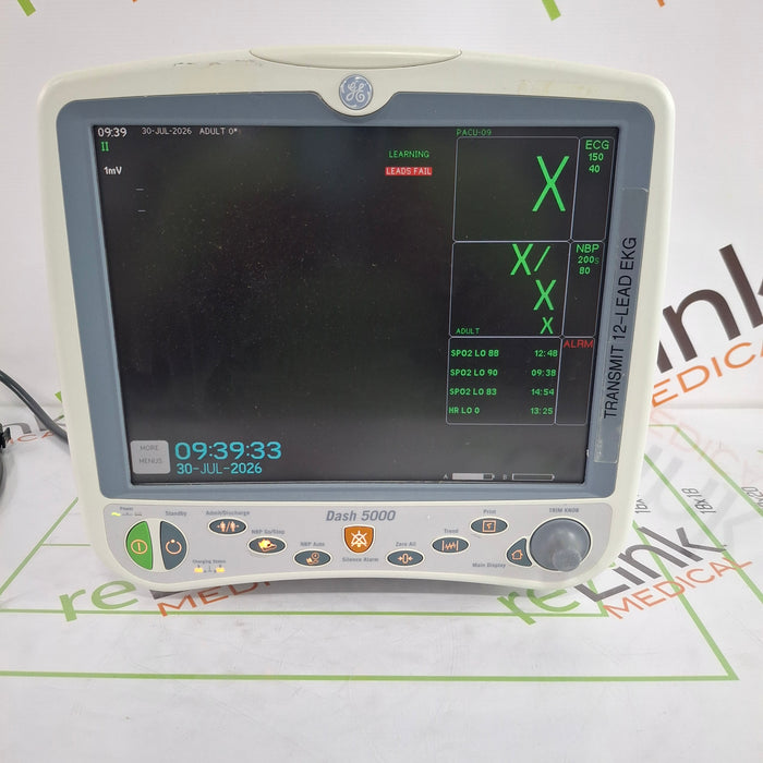 GE Healthcare Dash 5000 - Masimo SpO2 Patient Monitor