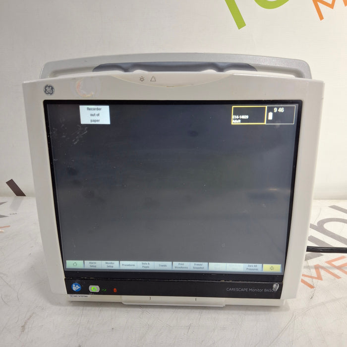 GE Healthcare Carescape B450 Critical Care Patient Monitor