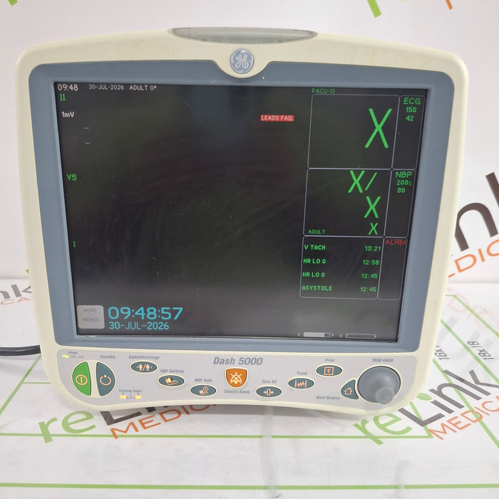 GE Healthcare Dash 5000 - GE/Nellcor SpO2 Patient Monitor