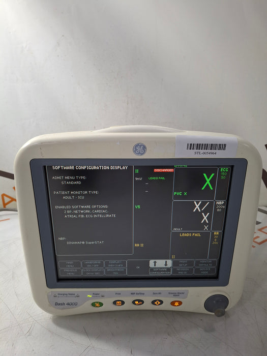 GE Healthcare Dash 4000 - Masimo SpO2 Patient Monitor