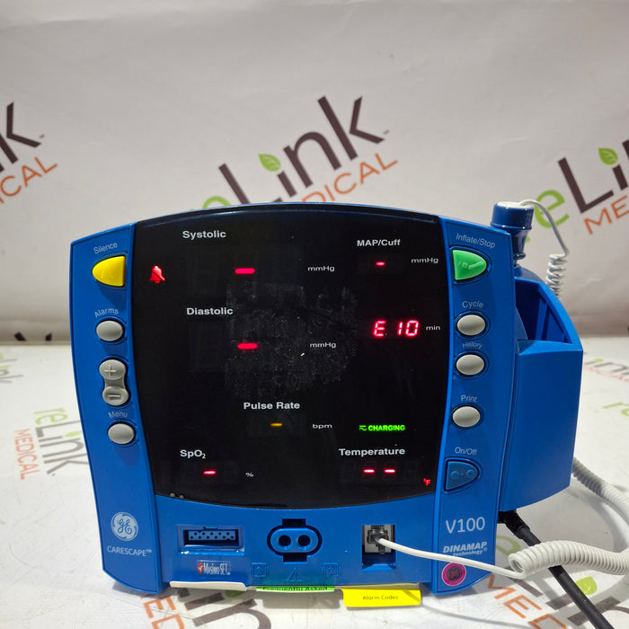 GE Healthcare Dinamap V100 - NIBP, SpO2, Temp Vital Signs Monitor