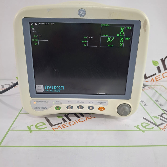 GE Healthcare Dash 4000 - Masimo SpO2 Patient Monitor
