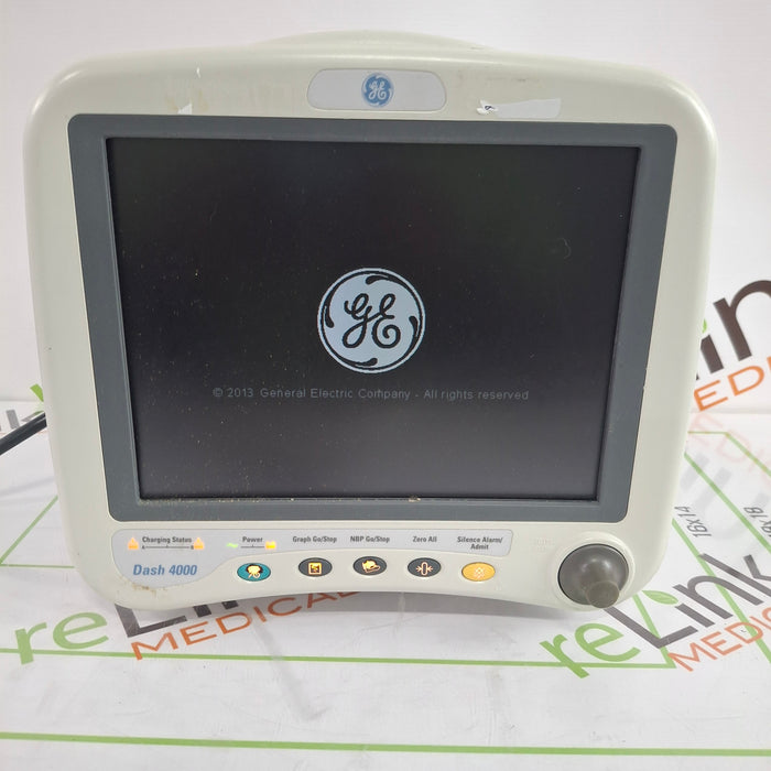 GE Healthcare Dash 4000 - Masimo SpO2 Patient Monitor