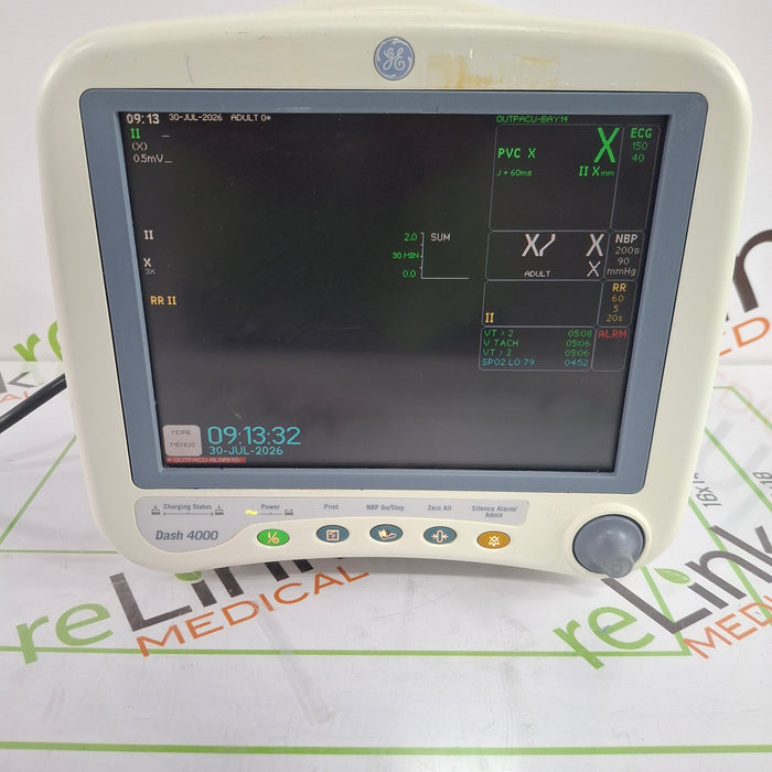 GE Healthcare Dash 4000 - GE/Nellcor SpO2 Patient Monitor