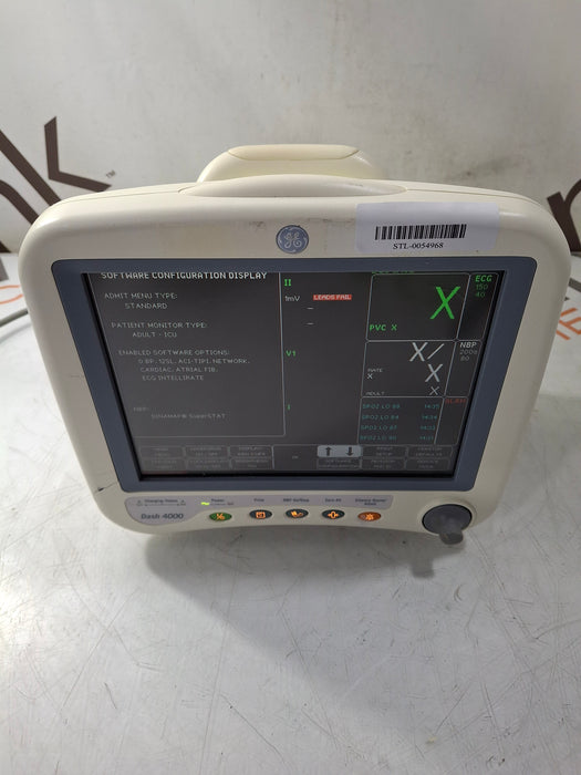 GE Healthcare Dash 4000 - Masimo SpO2 Patient Monitor