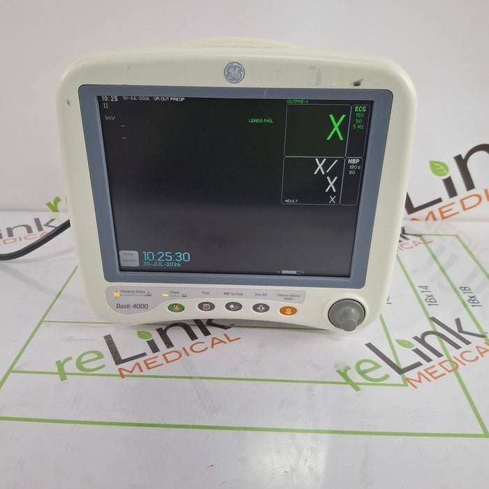 GE Healthcare Dash 4000 - GE/Nellcor SpO2 Patient Monitor