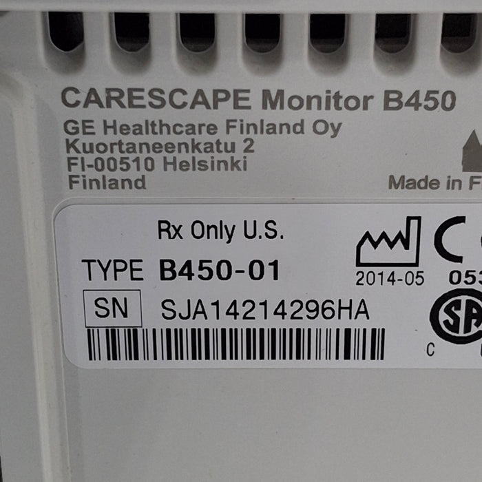 GE Healthcare Carescape B450 Critical Care Patient Monitor