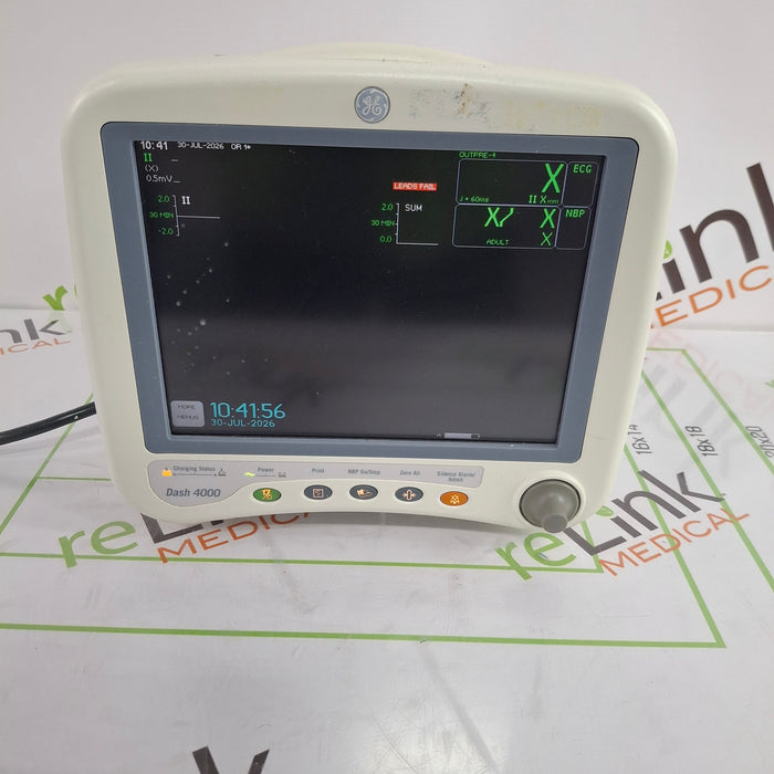 GE Healthcare Dash 4000 - GE/Nellcor SpO2 Patient Monitor