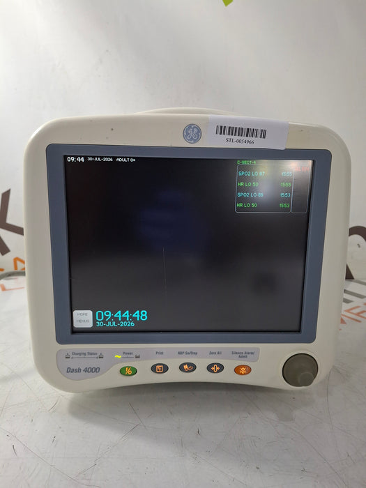 GE Healthcare Dash 4000 - GE/Nellcor SpO2 Patient Monitor