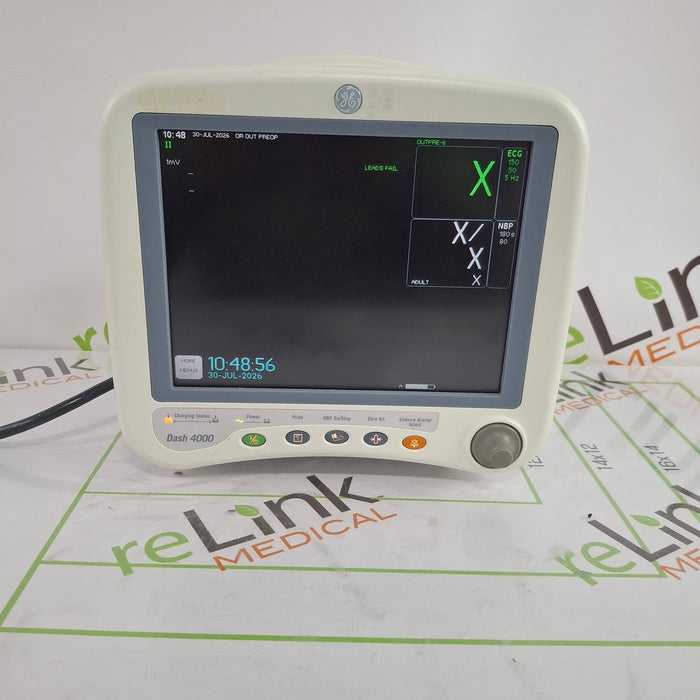 GE Healthcare Dash 4000 - GE/Nellcor SpO2 Patient Monitor