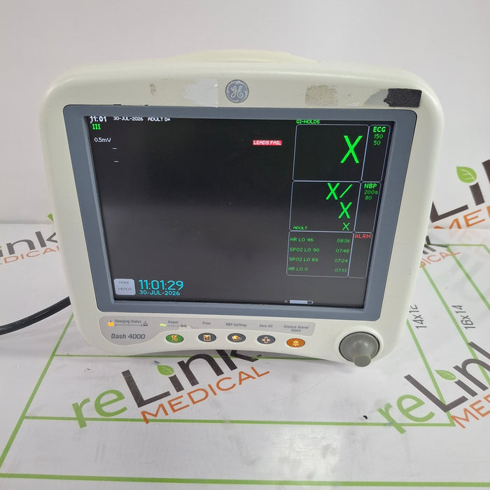 GE Healthcare Dash 4000 - GE/Nellcor SpO2 Patient Monitor