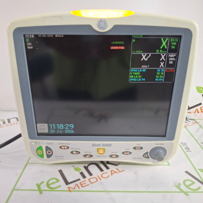 GE Healthcare Dash 5000 - GE/Nellcor SpO2 Patient Monitor