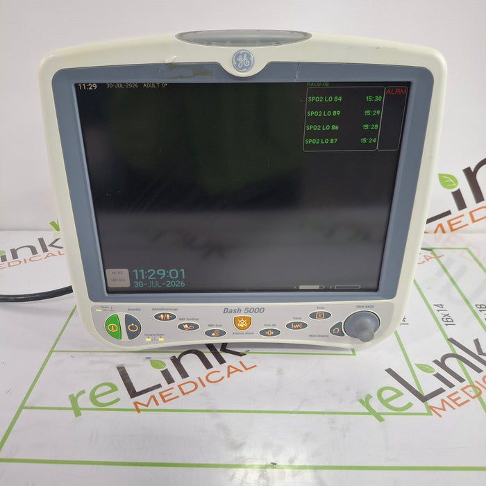 GE Healthcare Dash 5000 - GE/Nellcor SpO2 Patient Monitor
