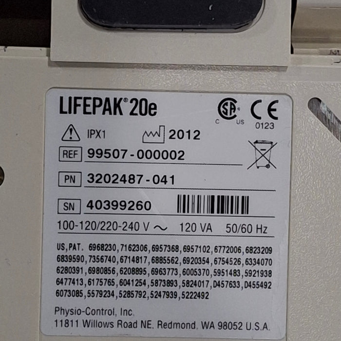Physio-Control LifePak 20e Defibrillator
