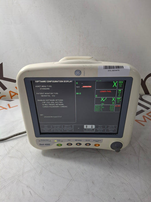 GE Healthcare Dash 4000 - Masimo SpO2 Patient Monitor