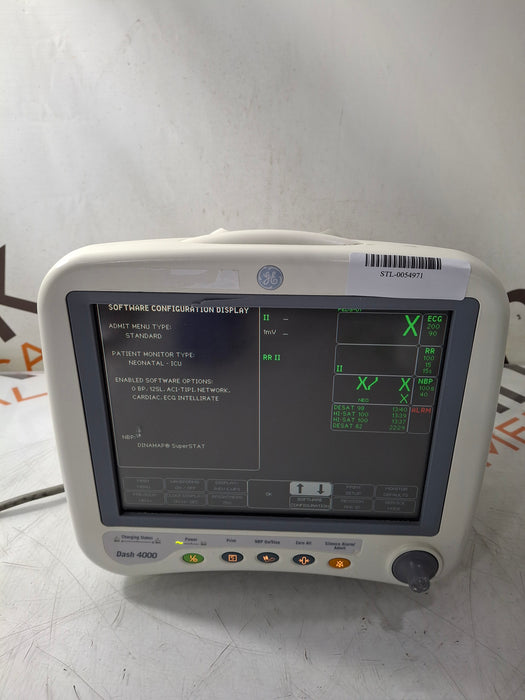 GE Healthcare Dash 4000 - Masimo SpO2 Patient Monitor