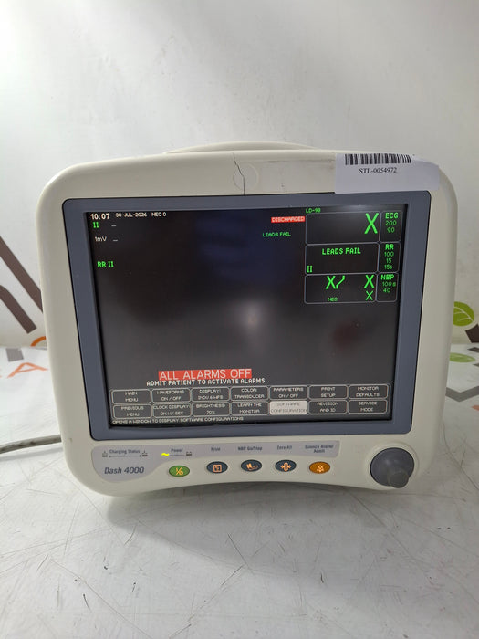 GE Healthcare Dash 4000 - Masimo SpO2 Patient Monitor