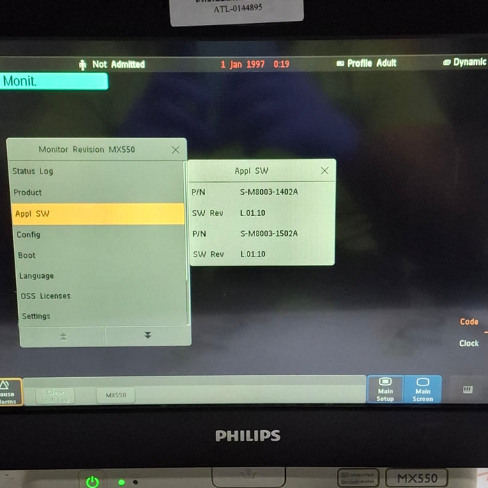 Philips MX550 Portable/Bedside Patient Monitor