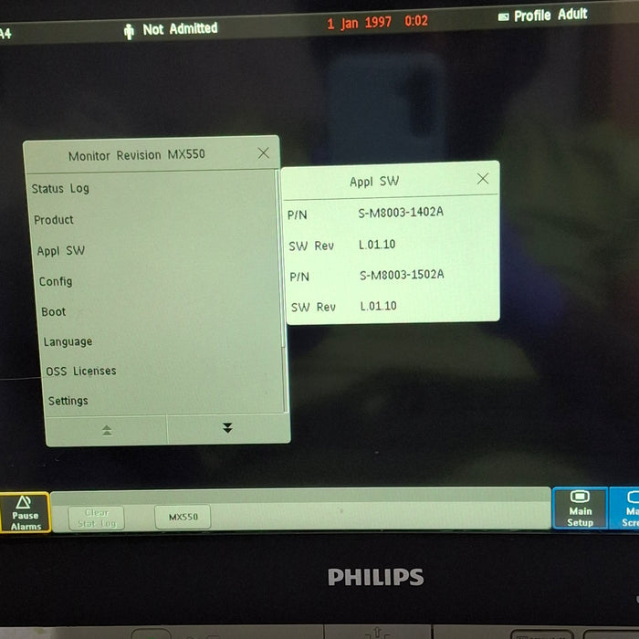 Philips MX550 Portable/Bedside Patient Monitor