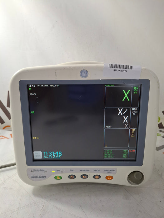 GE Healthcare Dash 4000 - Masimo SpO2 Patient Monitor