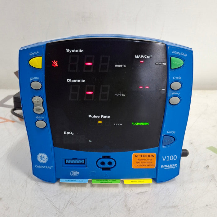 GE Healthcare Dinamap V100 - NIBP, SpO2 Vital Signs Monitor