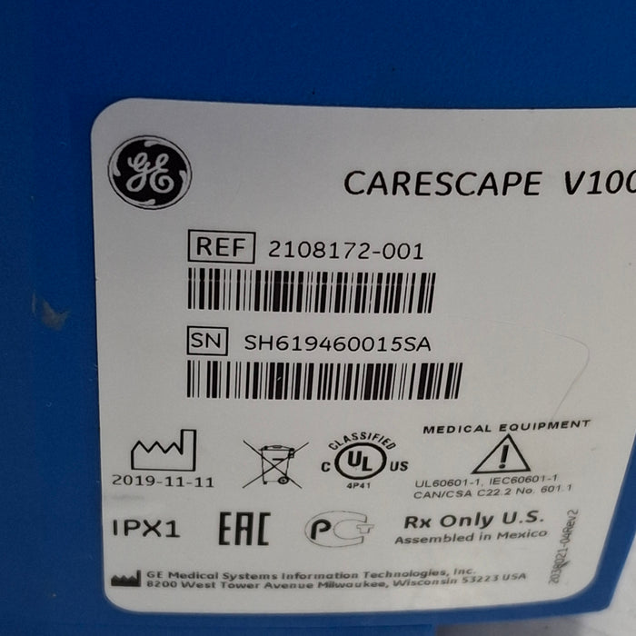 GE Healthcare Dinamap V100 - NIBP, SpO2 Vital Signs Monitor