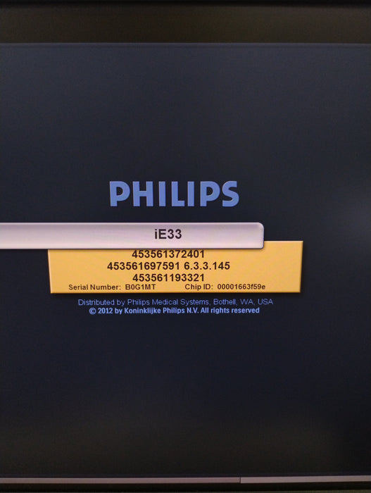 Philips IE33 F-G Cart Ultrasound