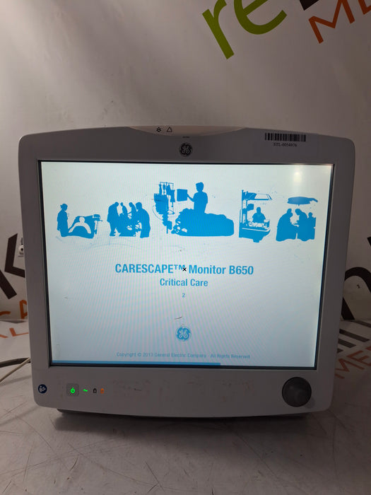 GE Healthcare Carescape B650 Critical Care Patient Monitor