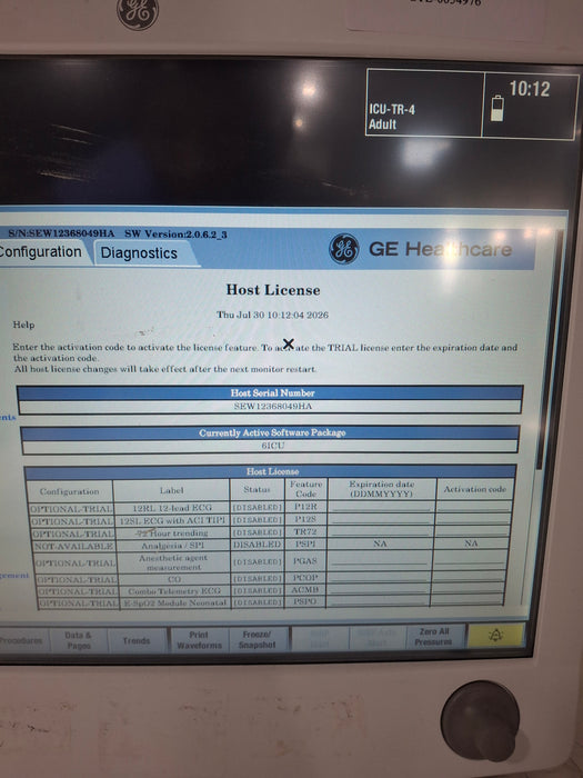 GE Healthcare Carescape B650 Critical Care Patient Monitor