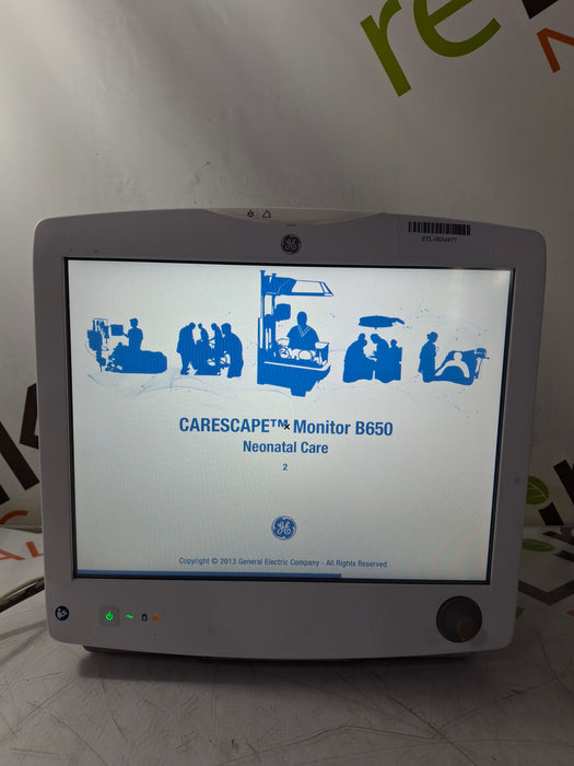 GE Healthcare Carescape B650 Neonatal Care Patient Monitor