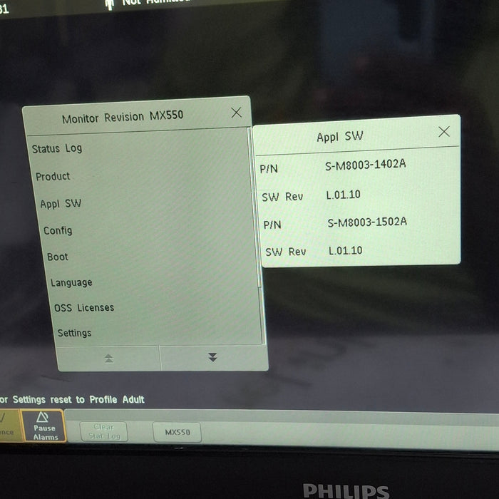 Philips MX550 Portable/Bedside Patient Monitor