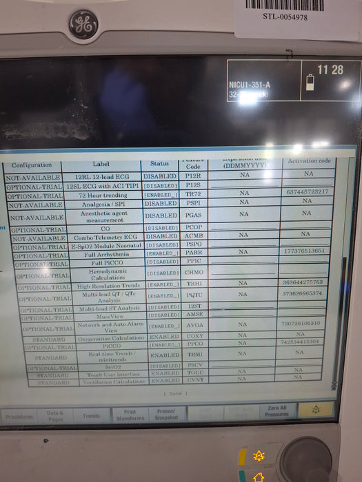 GE Healthcare Carescape B650 Neonatal Care Patient Monitor