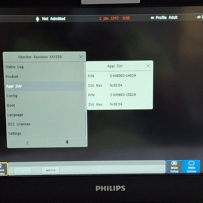 Philips MX550 Portable/Bedside Patient Monitor