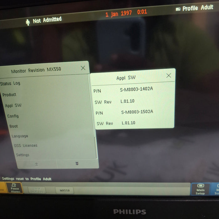 Philips MX550 Portable/Bedside Patient Monitor