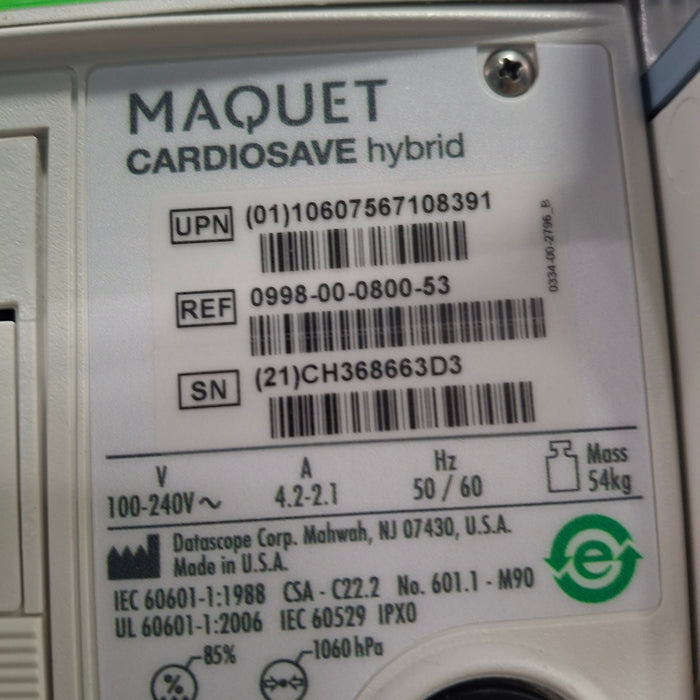Maquet Cardiosave Hybrid IABP Datascope Pump